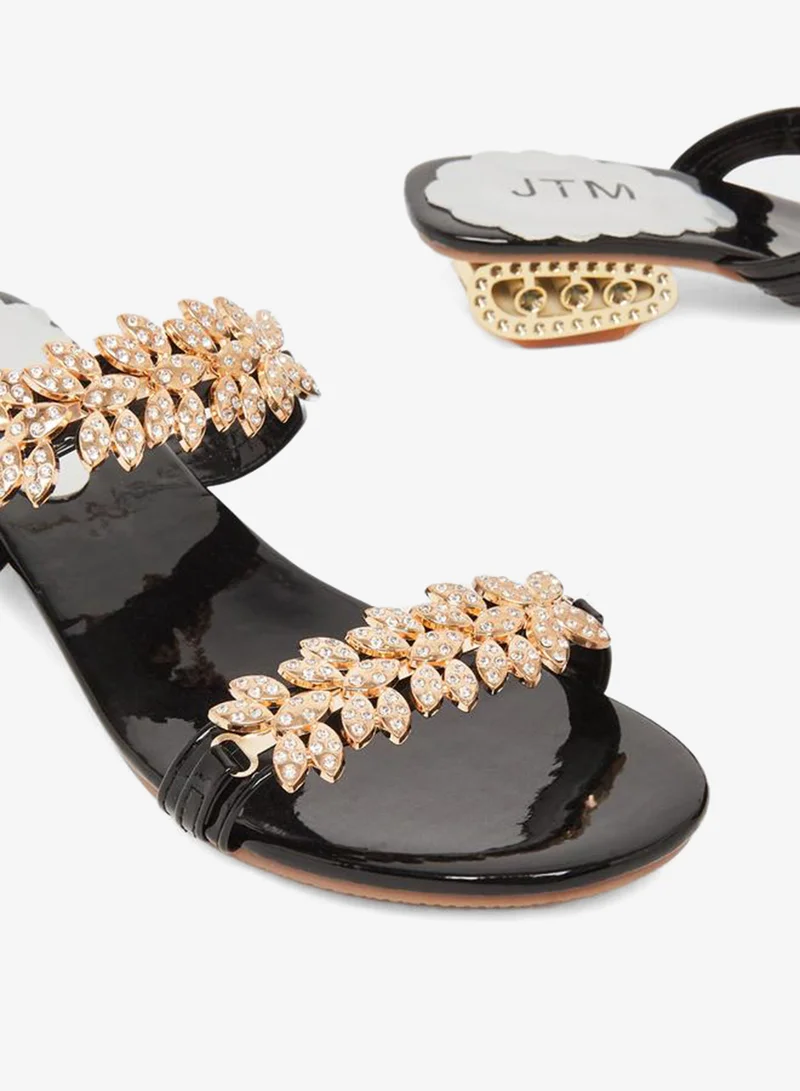 Take Two Women Black Embellished Sandals