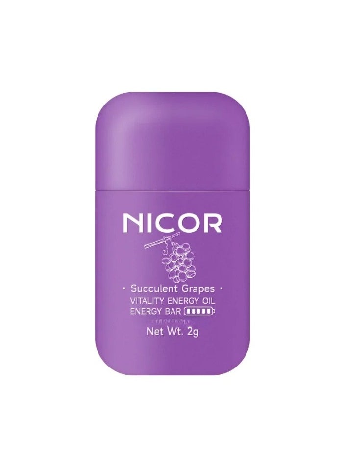 Nicor Nasal Stick Inhaler, Energizing Vitality Double Hole Energy Oil Bar, Natural Fresh Diffuser Sniffer, Energizing Aromatherapy Nasal Inhaler To Improve Nasal Congestion, (1pc, Grape, Purple)  - Image 1
