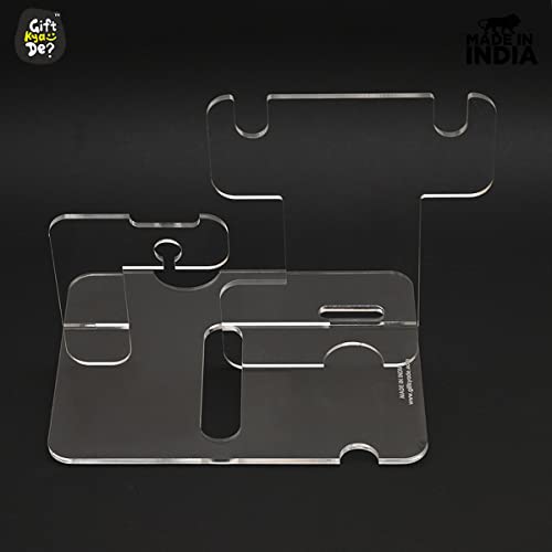 Gift Kya De GKD 5 in 1 Organizer with Mobile Stand Thoughtful Gifts for Men Anniversary, Birthday Gift for Brother, Boyfriend Rakhi Gift for Brother Gift for Husband Table Teachers Day Gift (Ice) - Image 2