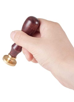 Captaintech Wax Seal Stamp Letter M, Vintage Retro Brass Head Wooden Handle Classic Alphabet Initial M Great for Decorating Wedding Party Invitations Envelopes Gift Packing  - Image 1