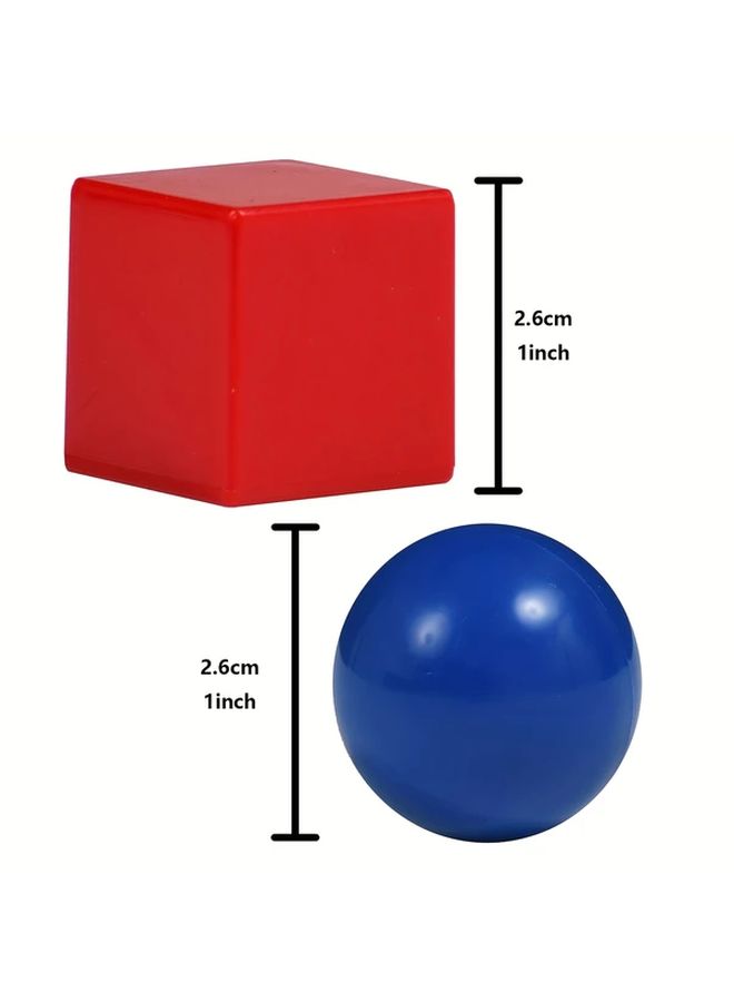 40 Pcs 3D Geometric Solids Set 4 Colors 10 Shapes Math Manipulatives Learning Toys - Image 4