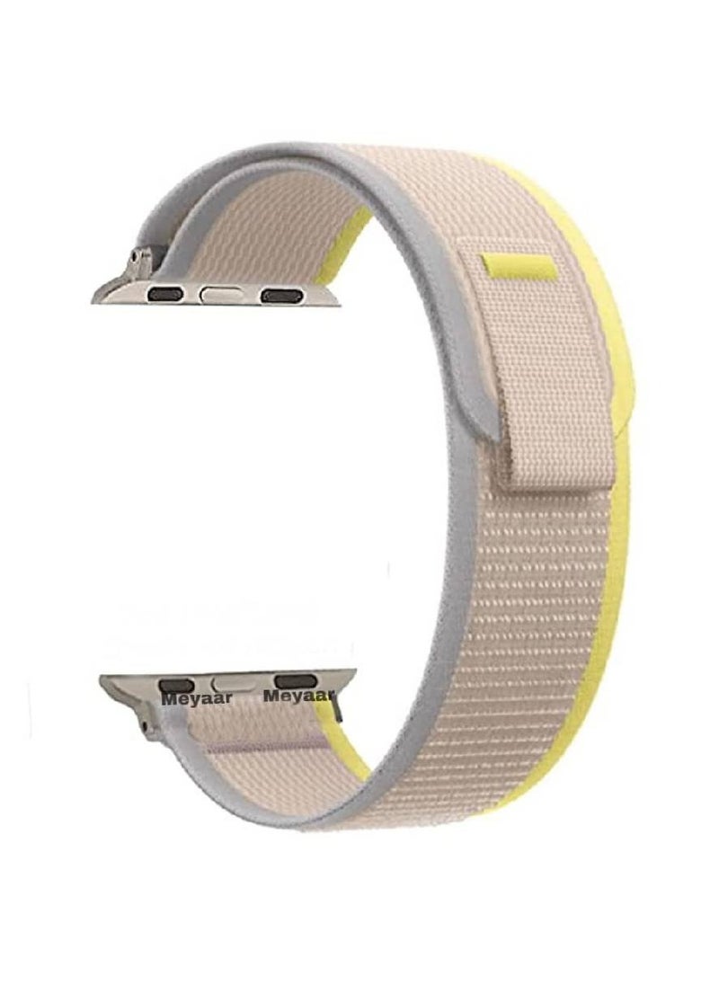 GENNEXT Replacement Trail Loop Watch Band Strap For Apple Watch Ultra / Watch Ultra 2 49mm Sand,Yellow  - Image 3