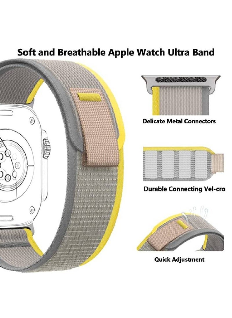 GENNEXT Replacement Trail Loop Watch Band Strap For Apple Watch Ultra / Watch Ultra 2 49mm Sand,Yellow  - Image 2