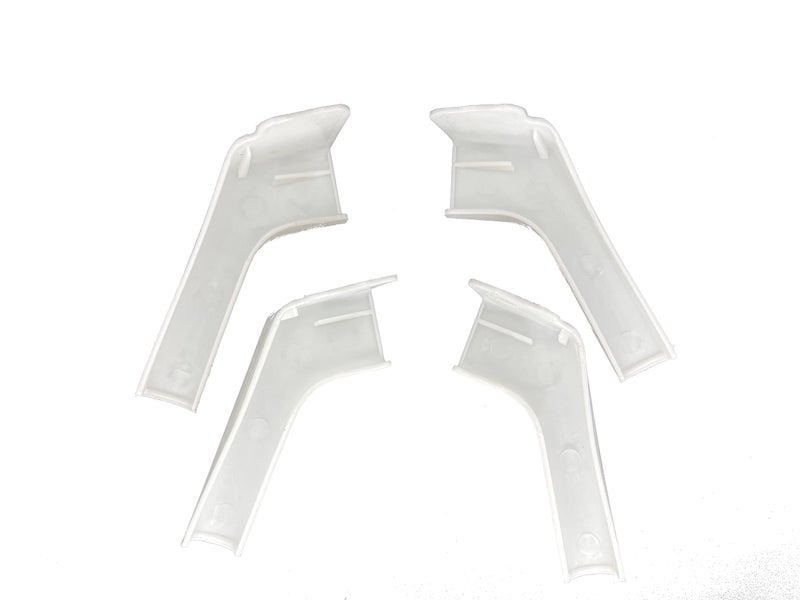 xyocx Camper Rain Gutter 2 Right 2 Left kit RV Rain Gutter Trailer Rain Gutter 655-FLEX-PW-A fits RV Trailer Camper Hardware Extended Rain Gutter Spout Spout Gutter Rails(4 Pack) - Image 4