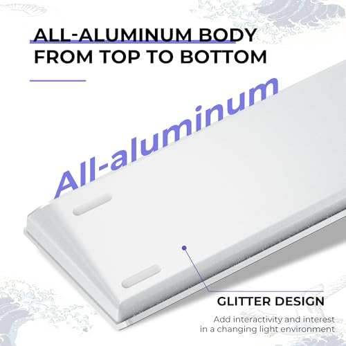 HITIME لوحة مفاتيح HITIME x XVX بنسبة 60% مع حزام، لوحة مفاتيح ألعاب سلكية من الألمنيوم H61، قابلة للتبديل الساخن، مفاتيح PBT من أنمي كاناغاوا، إضاءة خلفية RGB، تصميم شيري، وسادات امتصاص الصوت، مفتاح خطي كريمي - Image 5