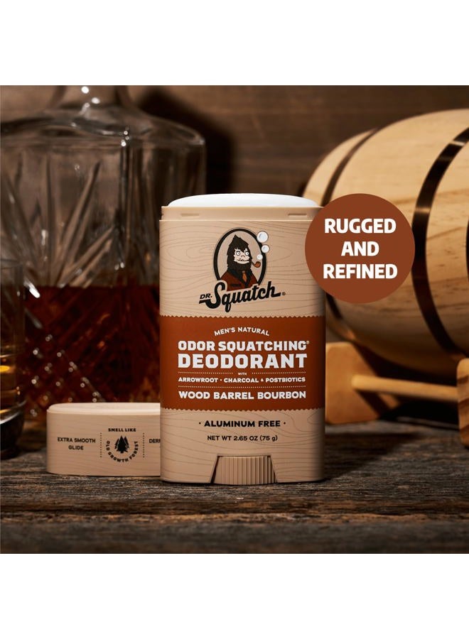 Dr. Squatch Natural Deodorant for Men 3 Pack Wood Barrel Bourbon – Odor-Squatching Men's Deodorant Aluminum Free (2.65 oz, 3 Pack) - Image 2