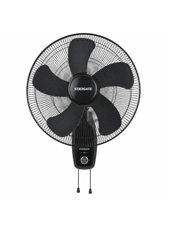 Starget Wall Fan 18 inch 5 Blades - Black ST-1850