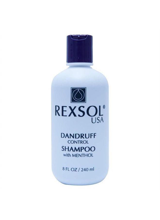 REXSOL - Dandruff Control SHAMPOO with MENTHOL | Contains Vitamin E, Keratin Protein & Rosemary Extract | Helps prevent further flaking and itching & protect the natural moisture balance(240 ml/8 fl oz) - Image 1