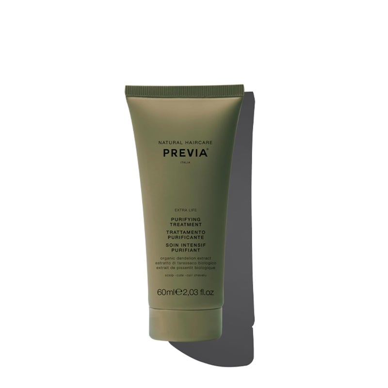 PREVIA Purifying Anti-Dandruff Treatment | Extra Life, The Virtuous Scalp Ritual | Hydrating Scalp Detox-Natural Vegan Treatment for Dandruff Eczema and Sensitive Skin | Organic Paraben Free- 2.03 oz