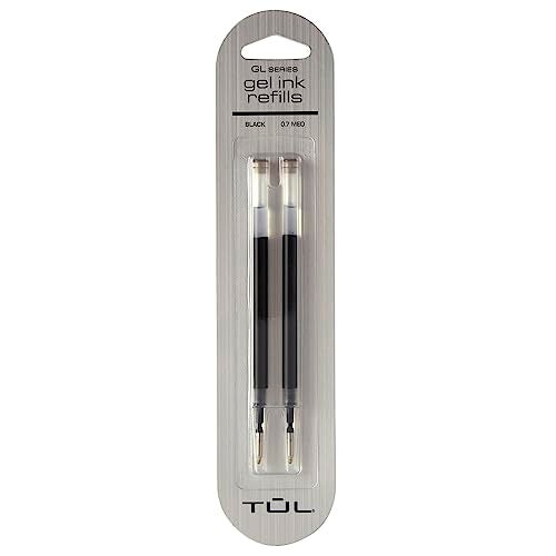 TUL® Gel Pen Refills, Medium Point, 0.7 mm, Black Ink, Pack Of 2 Refills - Image 1