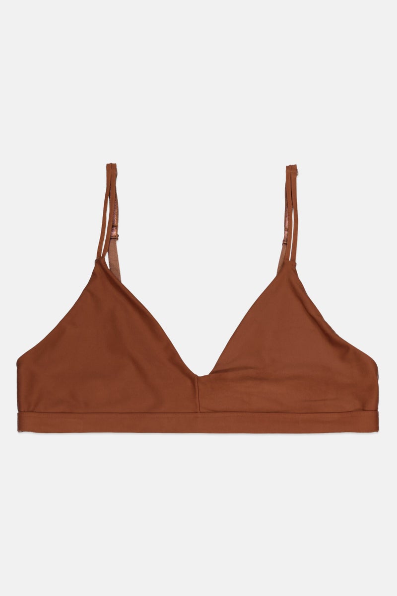 Nude Barre Women Plain Seamless Bralette, Brown  - Image 1