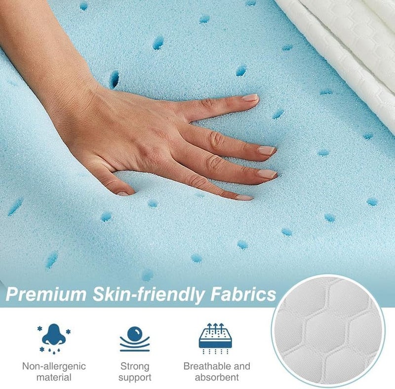SPANCIA SPANCIA Premium Memory Foam Pillow Orthopedic Neck Support Cooling Gel Technology Hypoallergenic Cover Adjustable Loft for Side Back Stomach Sleepers Size16x24 Pack of 1 - Image 3