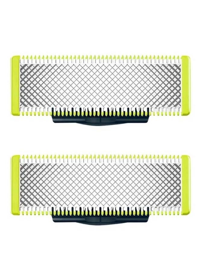 Generic OneBlade Replacement Blades QP220/51,Trim, Edge & Shave Any Length of Hair,2 Replaceable Original Blades,Fits All OneBlade Handles, Wet & Dry Use Green  - Image 1