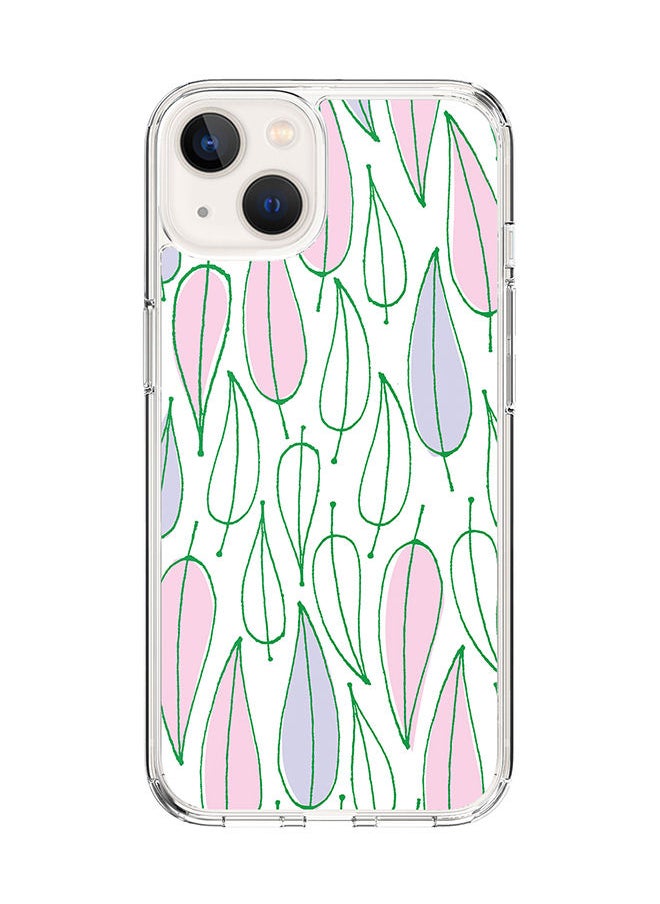 Stylizedd - Classic Clear Case for Apple iPhone 14 Hybrid Soft Case Flexible Edges Anti Drop TPU PC Gel Thin Transparent Cover [ Designed for Apple iPhone 14 ] - Pastel Summer Full Print - Image 1