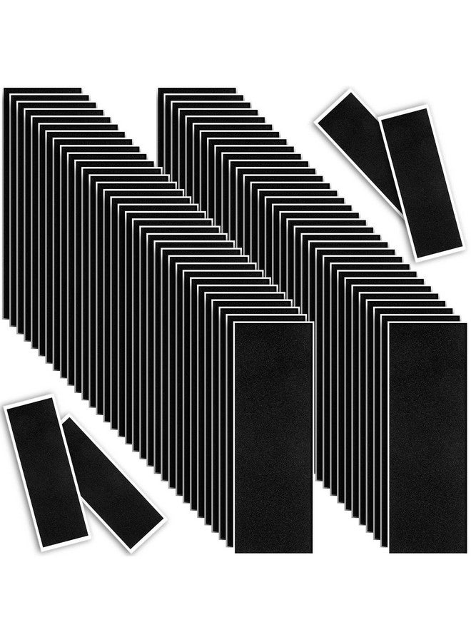 Tinlade 100 Pcs Fingerboard Foam Grip Tape Black Fingerboard Grip Tape 110 mm x 36 mm Skateboard Deck Stickers - Image 1