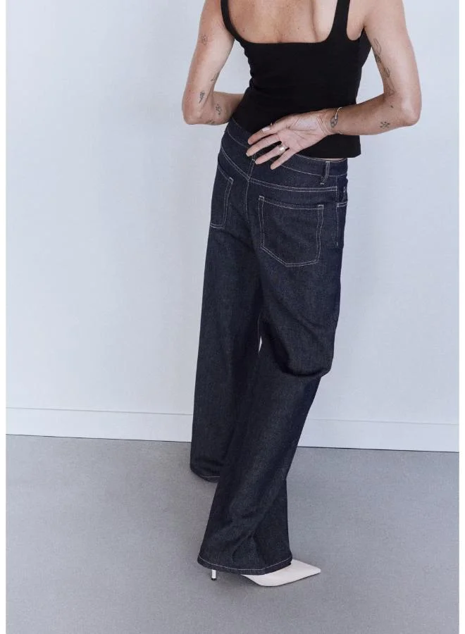 مانجو Low-Rise Wideleg Jeans