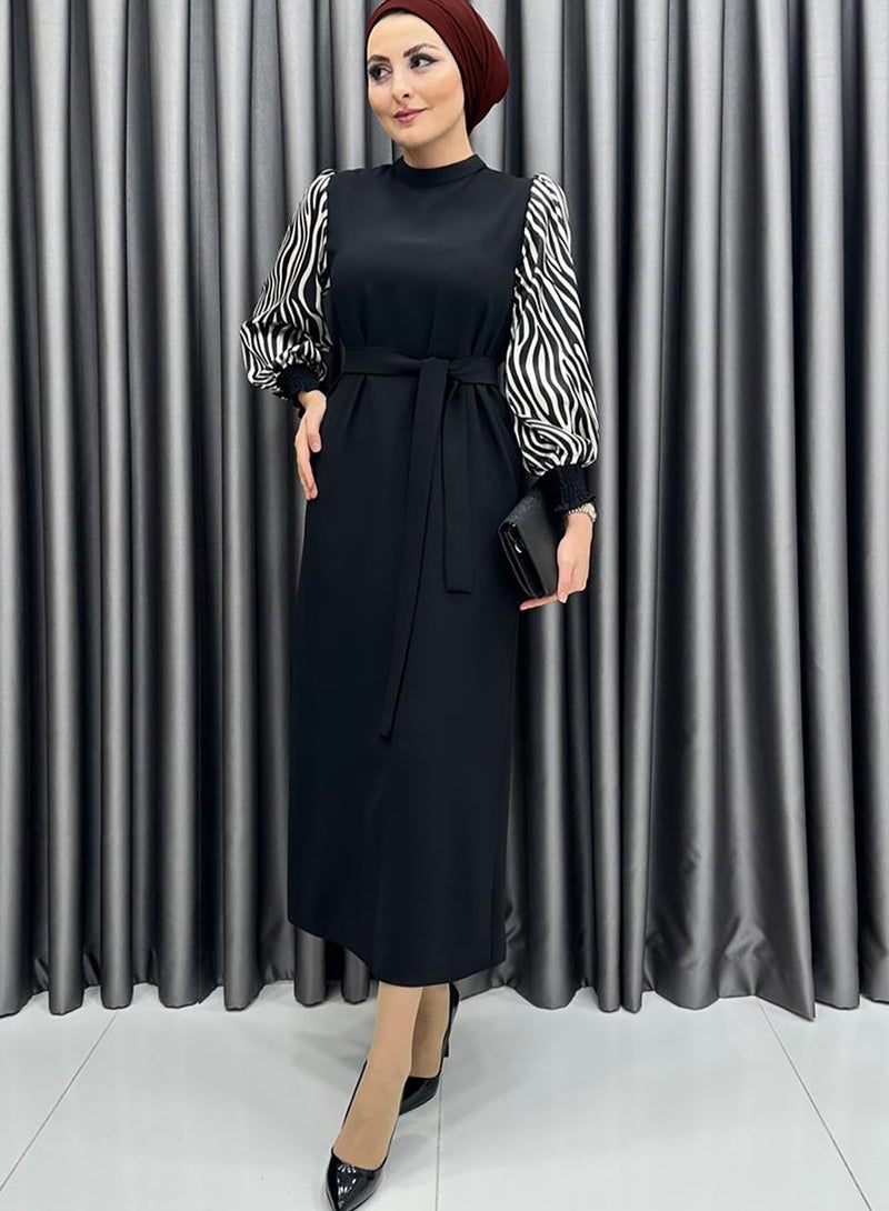 Muslim dress, exquisite patterned double sleeves, beautiful and elegant, popular online  - Image 1