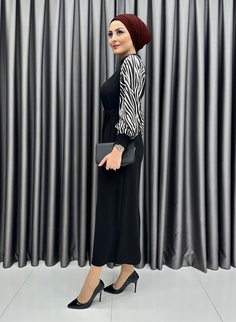 Muslim dress, exquisite patterned double sleeves, beautiful and elegant, popular online  - Image 4