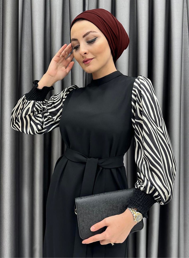 Muslim dress, exquisite patterned double sleeves, beautiful and elegant, popular online  - Image 2