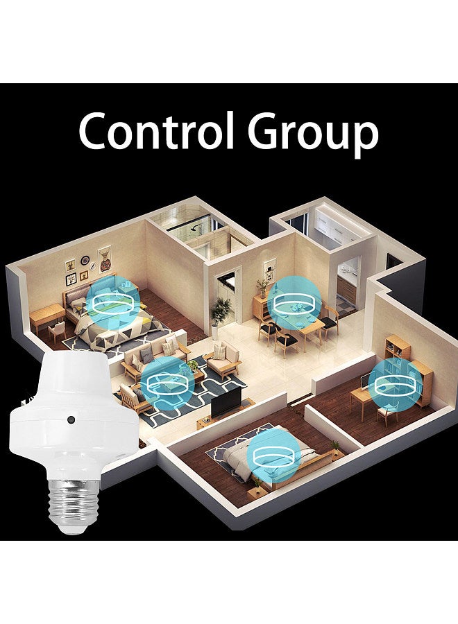 A C90-250V Wirelessly BT Connected Intelligent Light Bulbs E27 Base Socket Holder Supported Phones App Control/ Timing Times Delay Function/ Voice Control/ Sharing/ Replacement for Android&IOS System  - Image 2