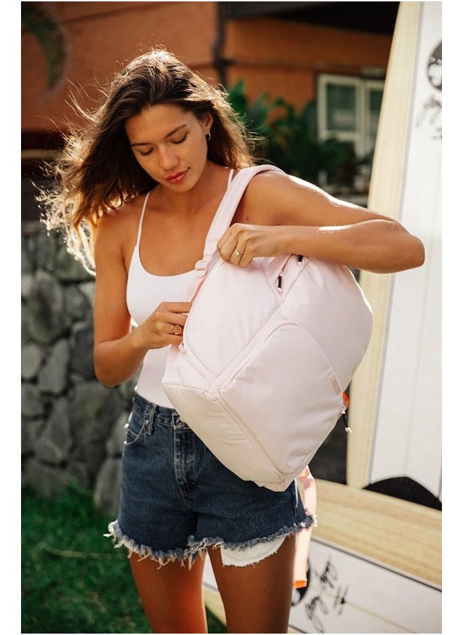 The Backpack- Casual daypack backpacks for every function. Compact but spacious 18L aesthetic traveling backpack with laptop compartment. (Tan)