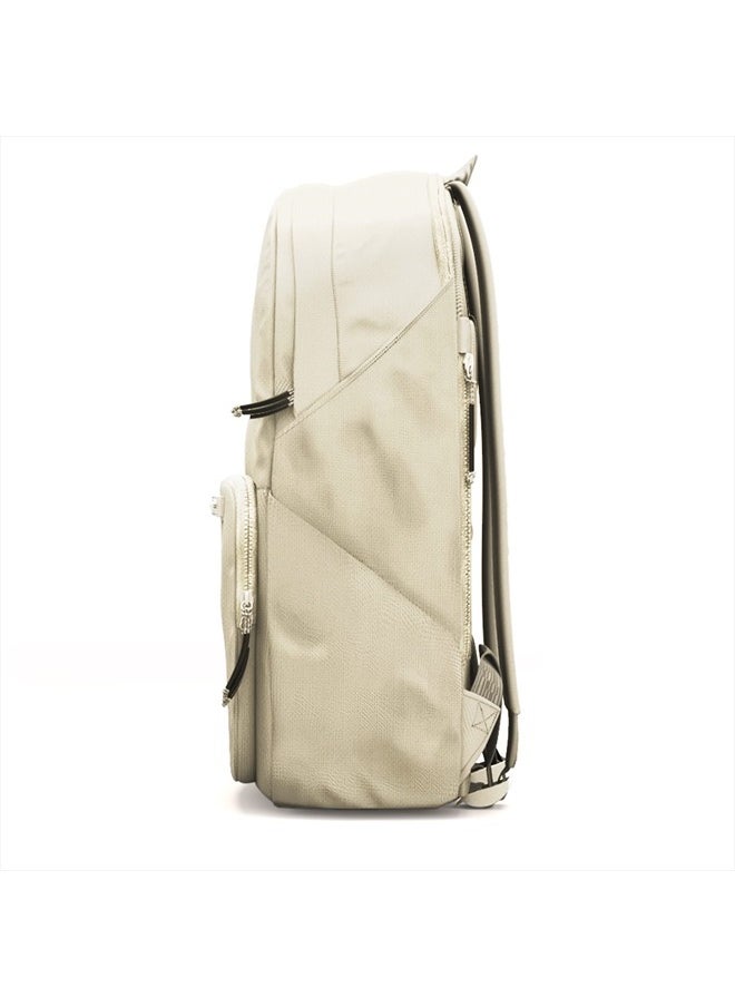 The Backpack- Casual daypack backpacks for every function. Compact but spacious 18L aesthetic traveling backpack with laptop compartment. (Tan)