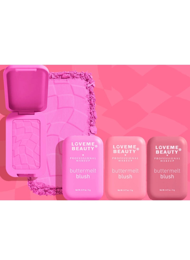 LOVEME BEAUTY Professional Makeup Buttermelt Blush - 3pcs*5g  - Image 1