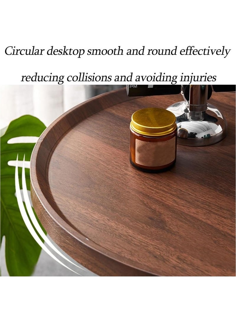 DubaiGallery Side table simple and modern corner sofa aesthetic standing table oval coffee table tea table wood floor design home furniture - Image 3