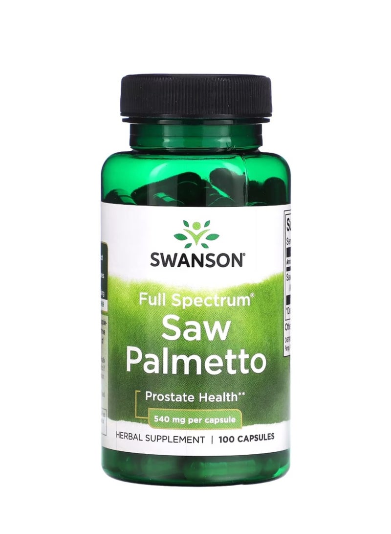SWANSON Saw Palmetto 540 mg 100 Capsules - Image 1