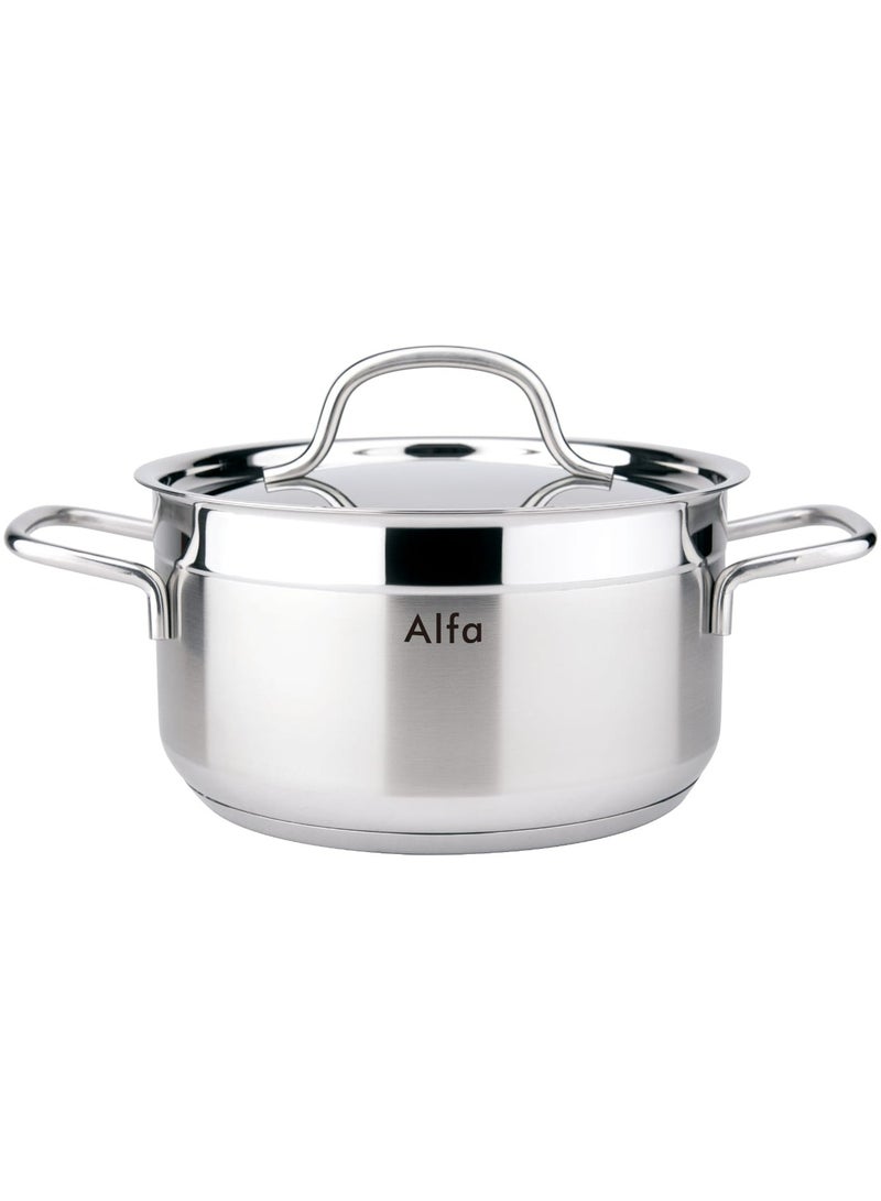 Homemaker ALFA 1.9L Casserole Pot – Stainless Steel, Non-Stick, Oven Safe | Compact Size 16x10 cm for Individual or Couple Meals | Made in Turkey - Image 3