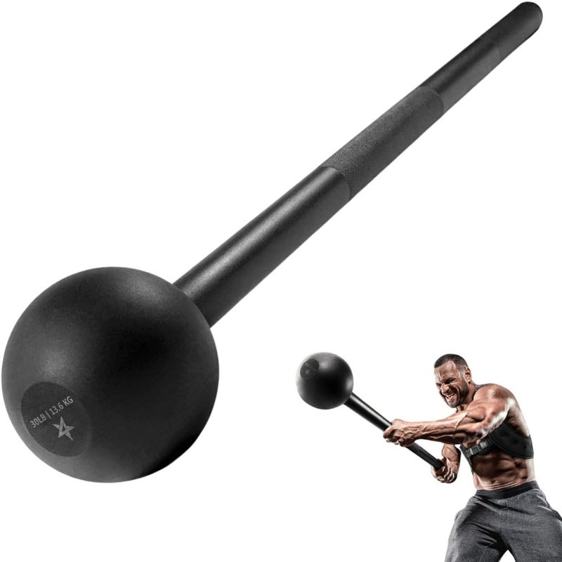Steel Mace Bell for Strength Training Shoulder, Grip Forearm Workouts For Home, Gym CrossFit 4 KG, 11 KG, 14 KG Powder-Coated Steel Black - Image 1