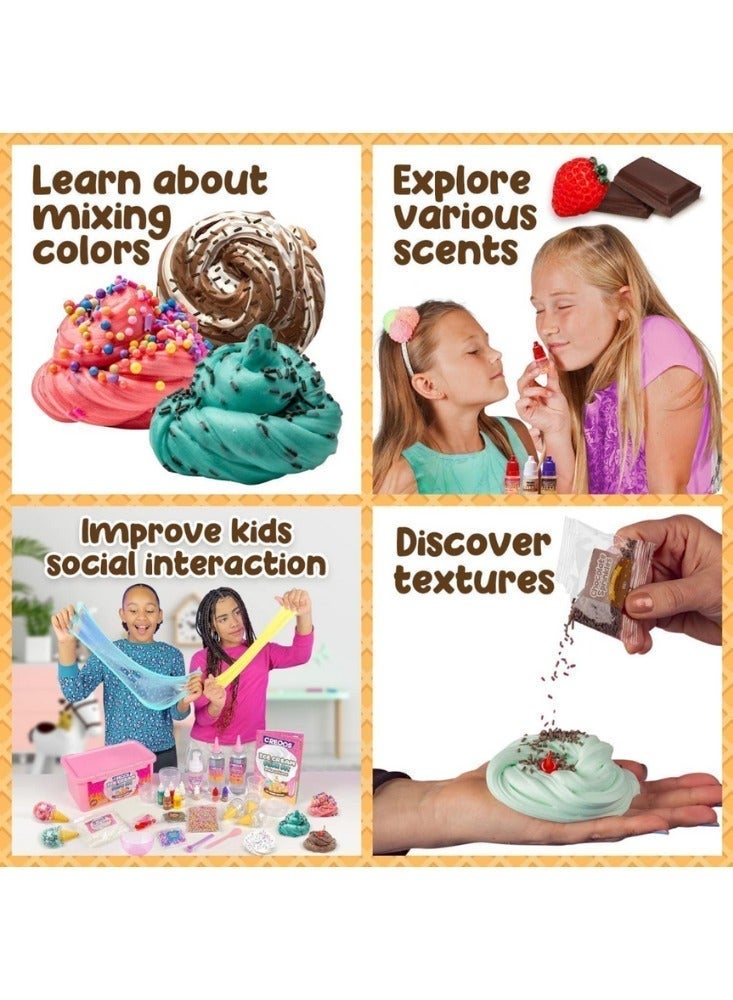 Mumfactory Slime Kit Toy DIY Ice Cream – DIY Slime Making Set with 31 Accessories - Image 4