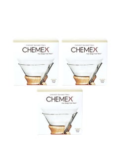 Chemex Bonded Coffee Filter - Pre Folded Circles- Compatible with CM-1, CM-1C, CM-1GH Coffee Makers, 100 filters per pack ,3 pack (300 pcs)  - Image 1