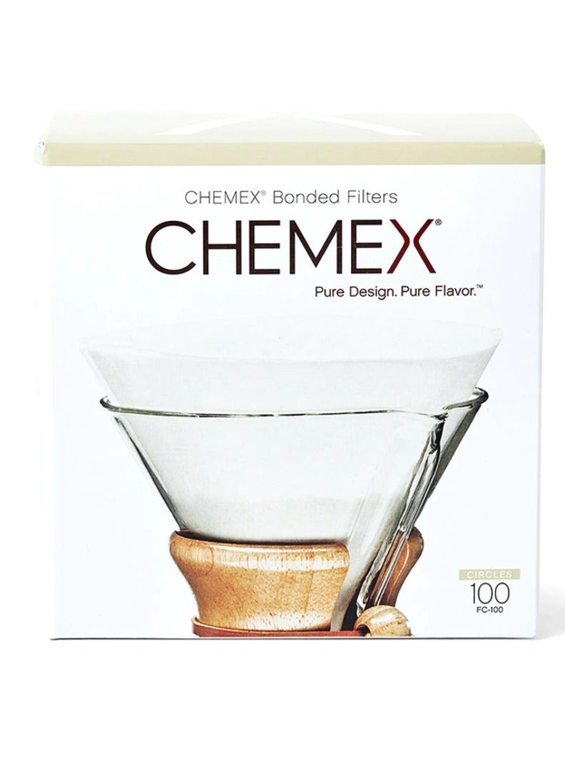 Chemex Bonded Coffee Filter - Pre Folded Circles- Compatible with CM-1, CM-1C, CM-1GH Coffee Makers, 100 filters per pack ,3 pack (300 pcs) - Image 2