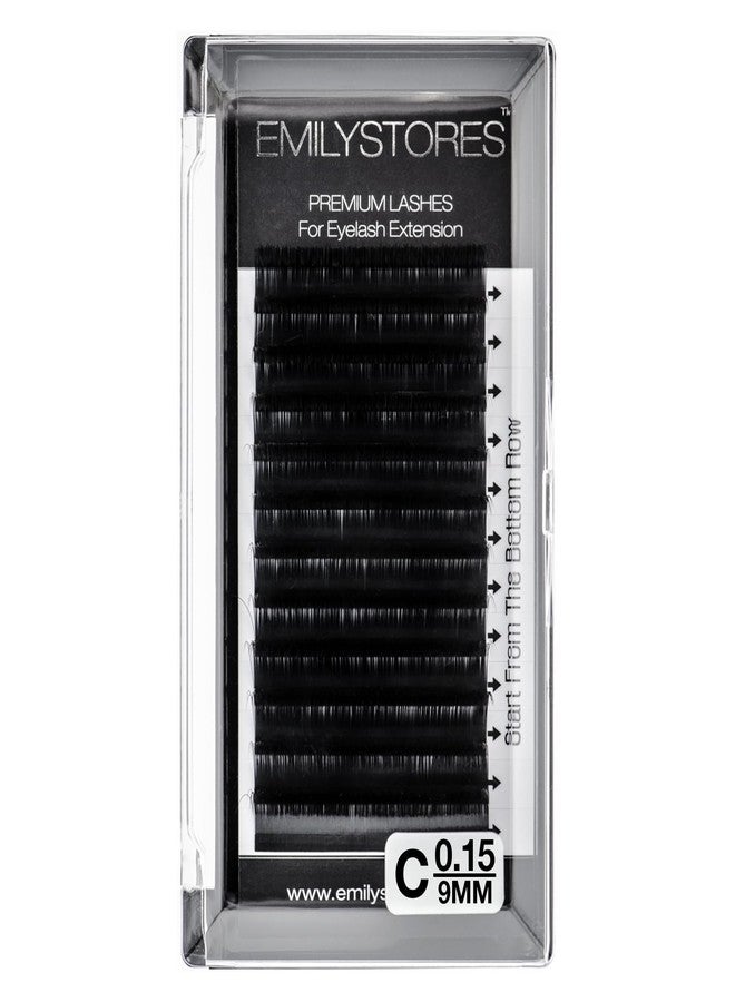 EMILYSTORES Eyelash Extensions 0.15mm Thickness D Curl Length 9mm Volume Individual eyelashes For Lash Extension(0.15,D,9mm) - Image 1