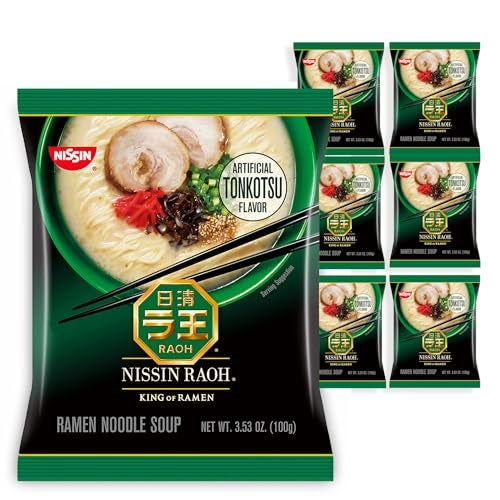 Nissin RAOH Ramen Noodle Soup, Tonkotsu, 3.53 Ounce (Pack of 6) - Image 1