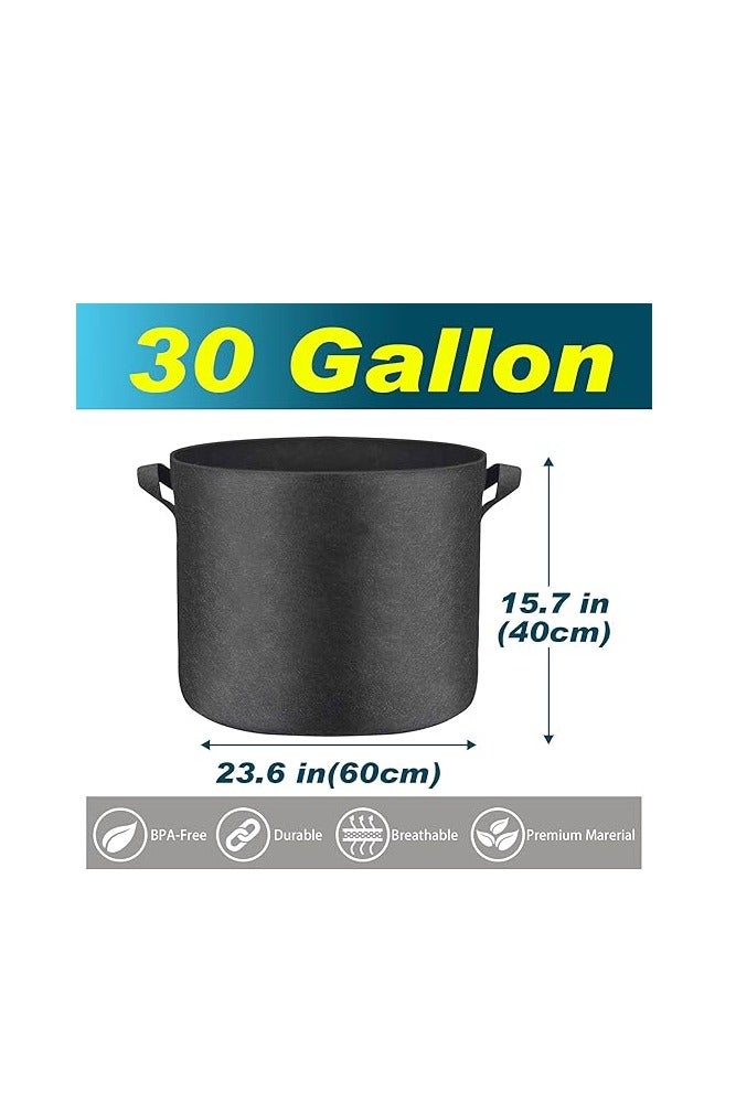 venrey 2-Pack 30-Gallon Plant Growing Pot Bags with Handles, Outdoor/Indoor Garden Fabric Grow Bags, Heavy Duty 300G Thickened Aeration Nonwoven Cloth - Image 3