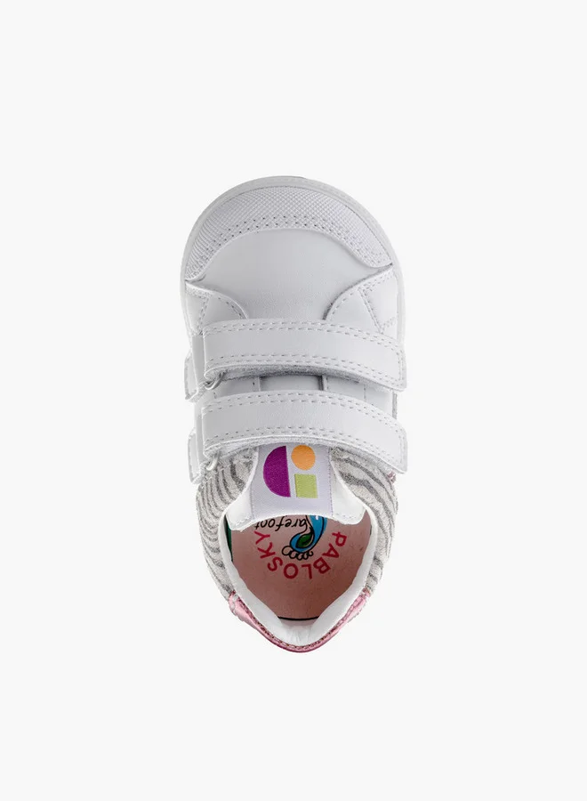 بابلوسكي Girls' Sneakers with Hook and Loop Closure School Shoes