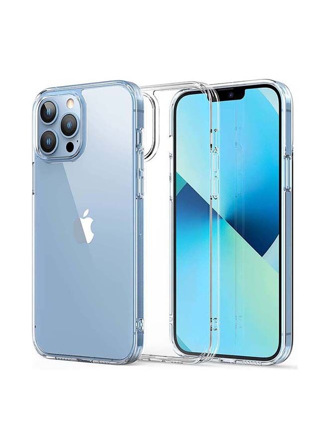 جراب واقٍ لهاتف iPhone متوافق مع 13 Pro Max شفاف مع امتصاص الصدمات ومضاد للخدش وقواطع دقيقة من مادة TPU وغطاء خلفي شفاف ملائم نحيف مقاس 6.7 بوصات - Image 1
