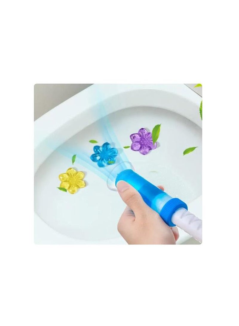 Meetion 2 Pcs Toilet Cleaner Deodorant Flower Gel - Image 3