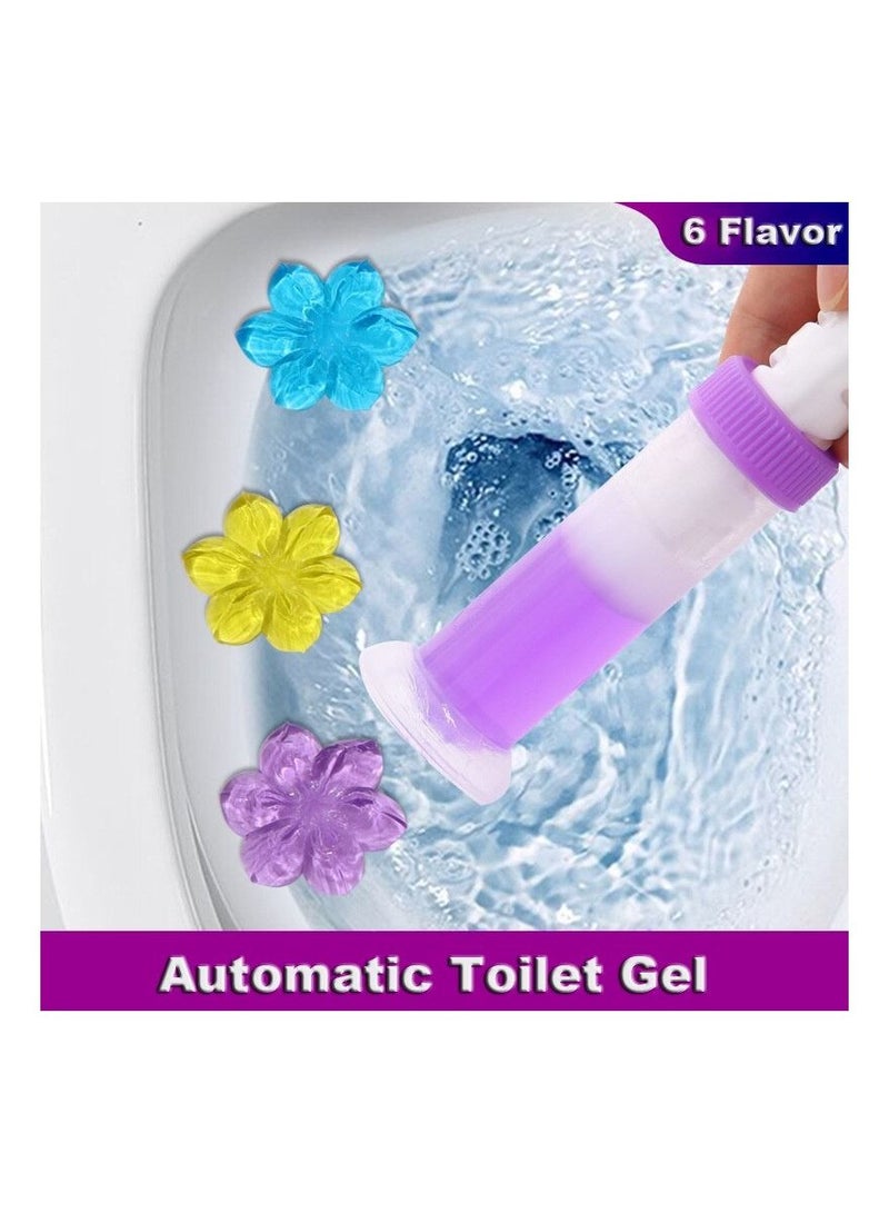 Meetion 2 Pcs Toilet Cleaner Deodorant Flower Gel - Image 5