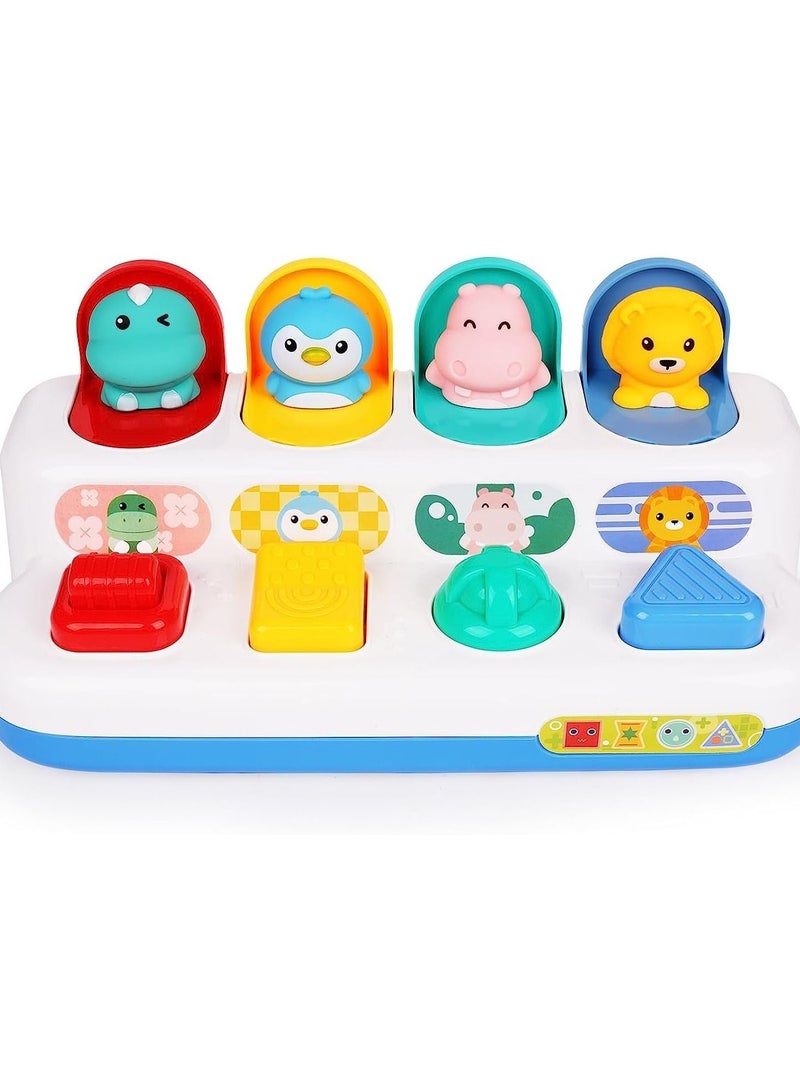 إيروريكس لعبة الأنشطة التفاعلية المنبثقة للأطفال والرضع ألعاب السبب والتأثير لعبة مونتيسوري للأطفال الرضع مجموعة اللعب التفاعلية لعبة مركز الأنشطة لعبة تعلم الحيوانات اللطيفة - Image 1