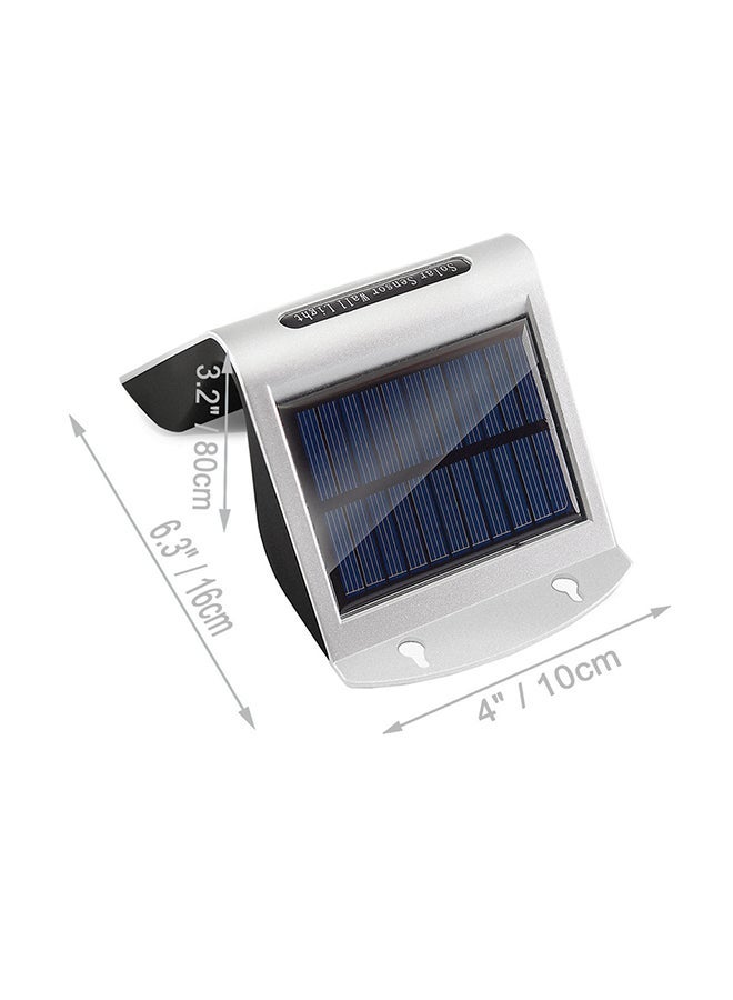 NIBEMINENT 2-Piece Solar Powered Wall Lamp White 0.45kg - Image 2