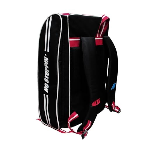 WHACKK Blast Junior 37L|Cricket Kit Bag |1 Pocket for bat |2 Water Bottle Holders| Upto 10yr Kid kitbag | Leg pad Upto 13.75" | Shoe & Accessories Pockets | Lightweight Dual Opening (red Black) - Image 3