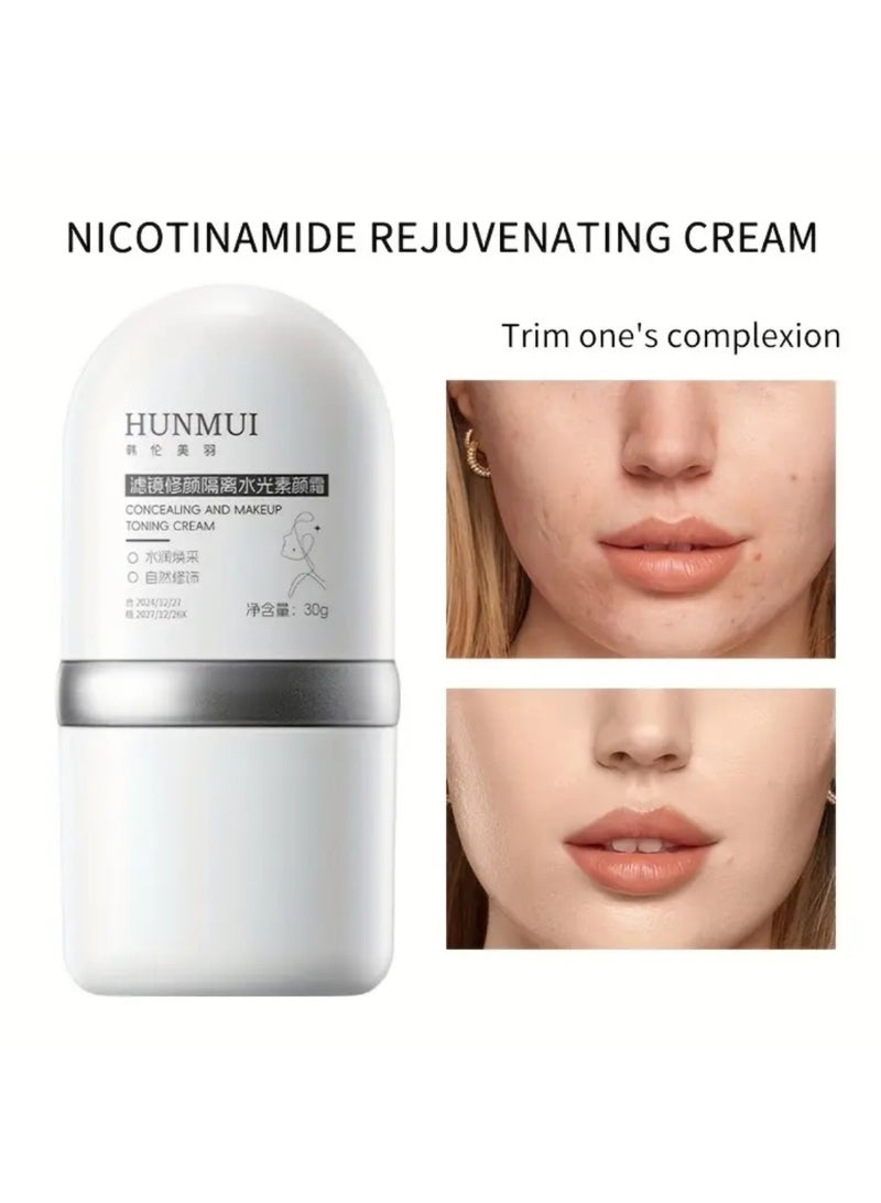 HUNMUI Korean-Style Beauty Filter Makeup Primer Watery Cushion Foundation, Brightens Light Beige, Long-lasting and Refreshing Without Stickiness Before Makeup, Creates a Natural No-makeup Look, Suitable for Daily Makeup Looks - Image 2