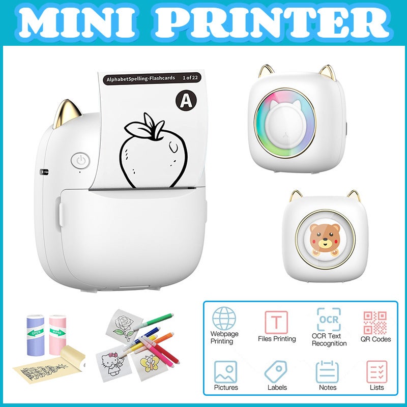 New Wrong Question Mini File Printing Ink-Free Printing Bluetooth Connection Convenient Machine Batch Portable - Image 2