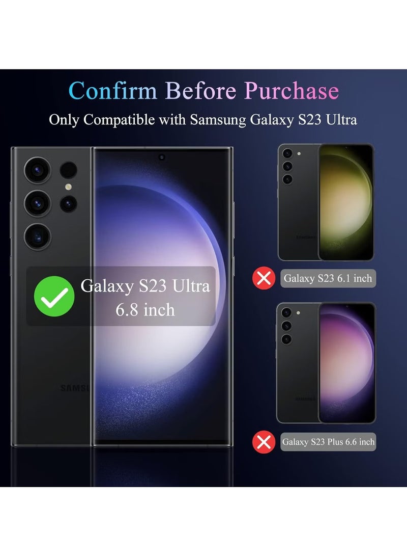 TIGER [2+2 Pack] Samsung S23 Ultra Matte Privacy Screen Protector | Compatible Fingerprint | Anti-Spy Anti-Glare Full Adhesive Flexible Film + Camera Lens Glass Protector for Galaxy S23 Ultra 6.8” - Image 2