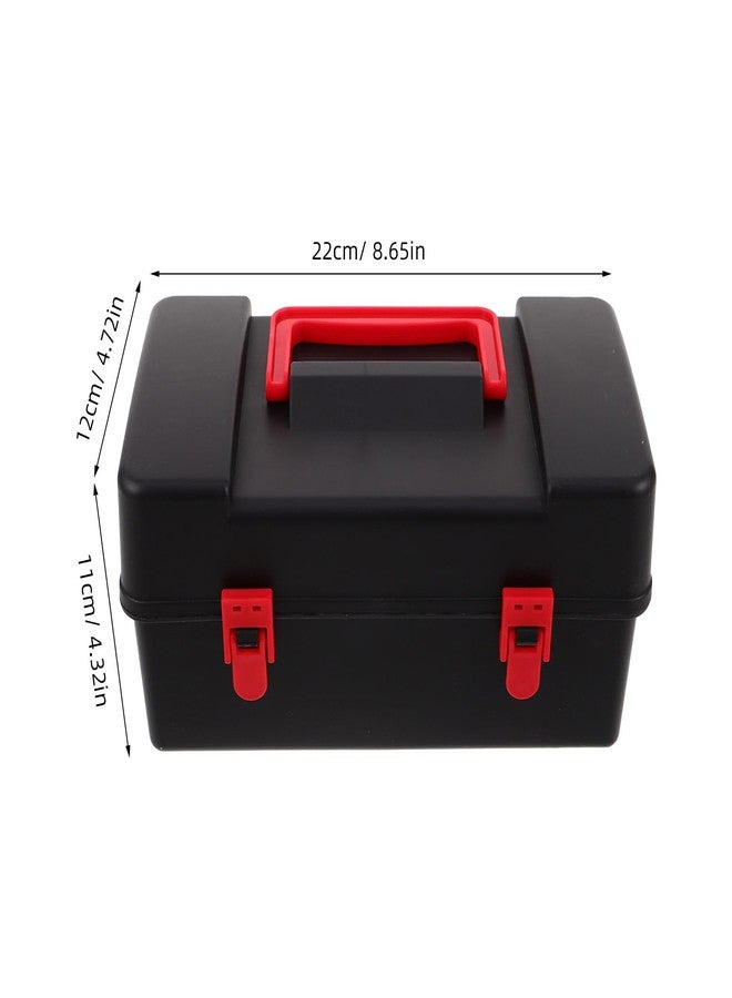 VOSAREA Battling Top Storage Case Spinning Top and Launcher Set Storage Box for Children Plastic Gyro Organizer Case with Handle and Liners - Image 2