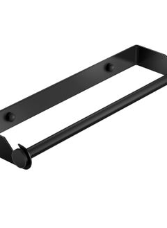 Excefore Paper Towel Holder Under Cabinet for Kitchen, Wall Mount Paper Towel Holder Self-Adhesive or Drilling, Paper Roll Holder Paper Towel Rack for Kitchen, Bathroom, Pantry, Sink, Black  - Image 1