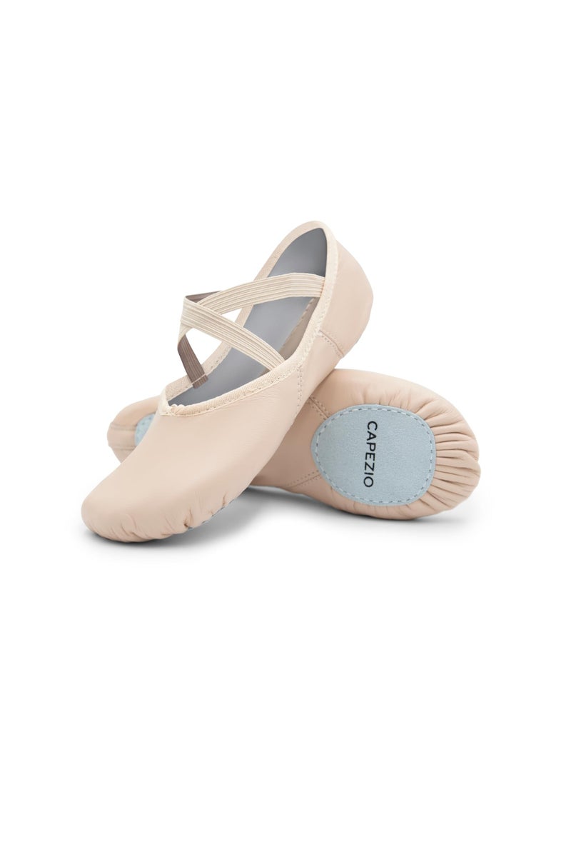 Capezio Leather Juliet Ballet Shoe Child Light Pink 12 M - Image 2